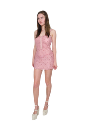 Veiled Apricot Mini Dress (S)