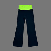 Y2K Neon Green Fold Over Flares (M/L)