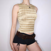 90s Textured Gold Tank Top (M)