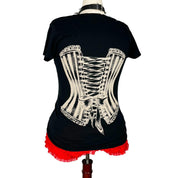 Y2K Corset Graphic Baby Tee (XL)