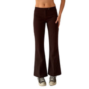 90s Brown Pinstripe Flares (XS/S)