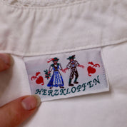 Y2K White Cotton Milkmaid Crop Top (S)