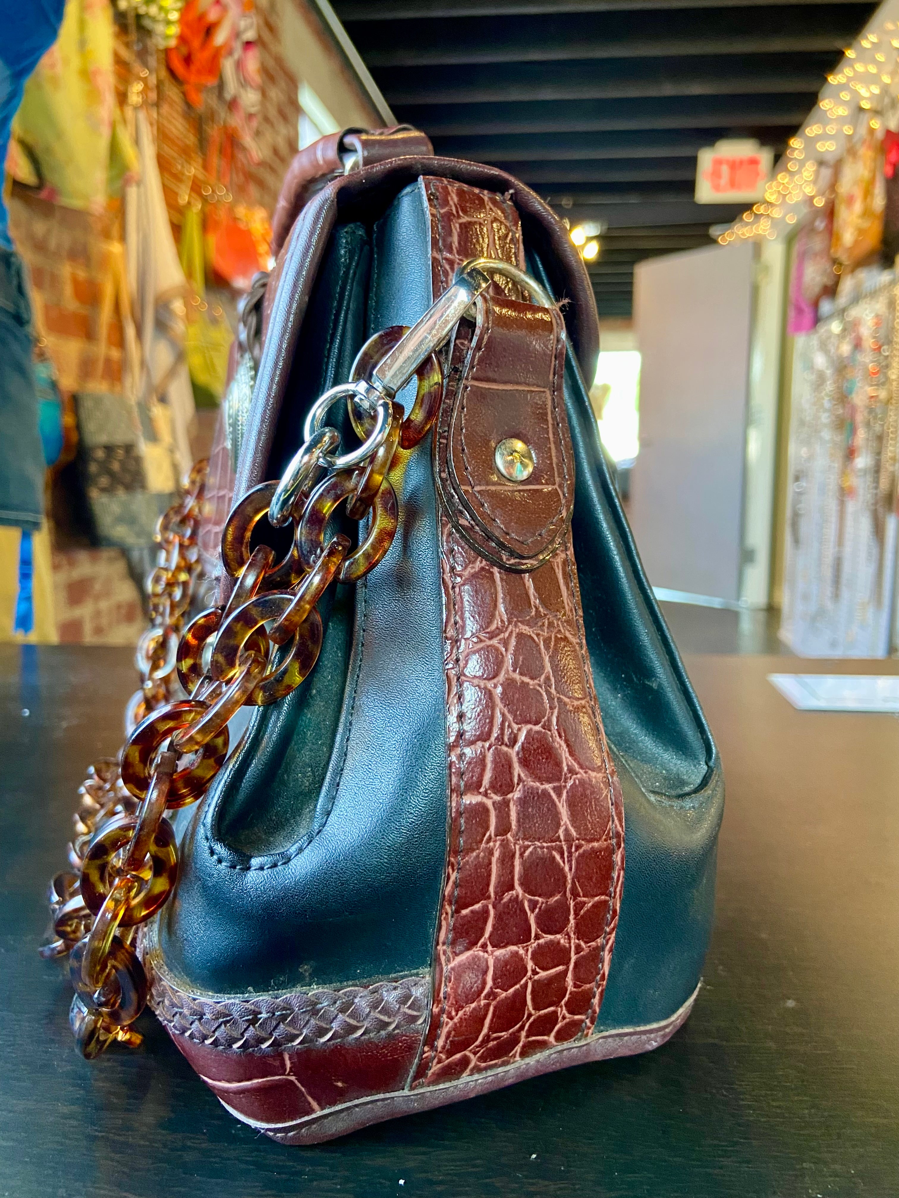 Alligator leather bag