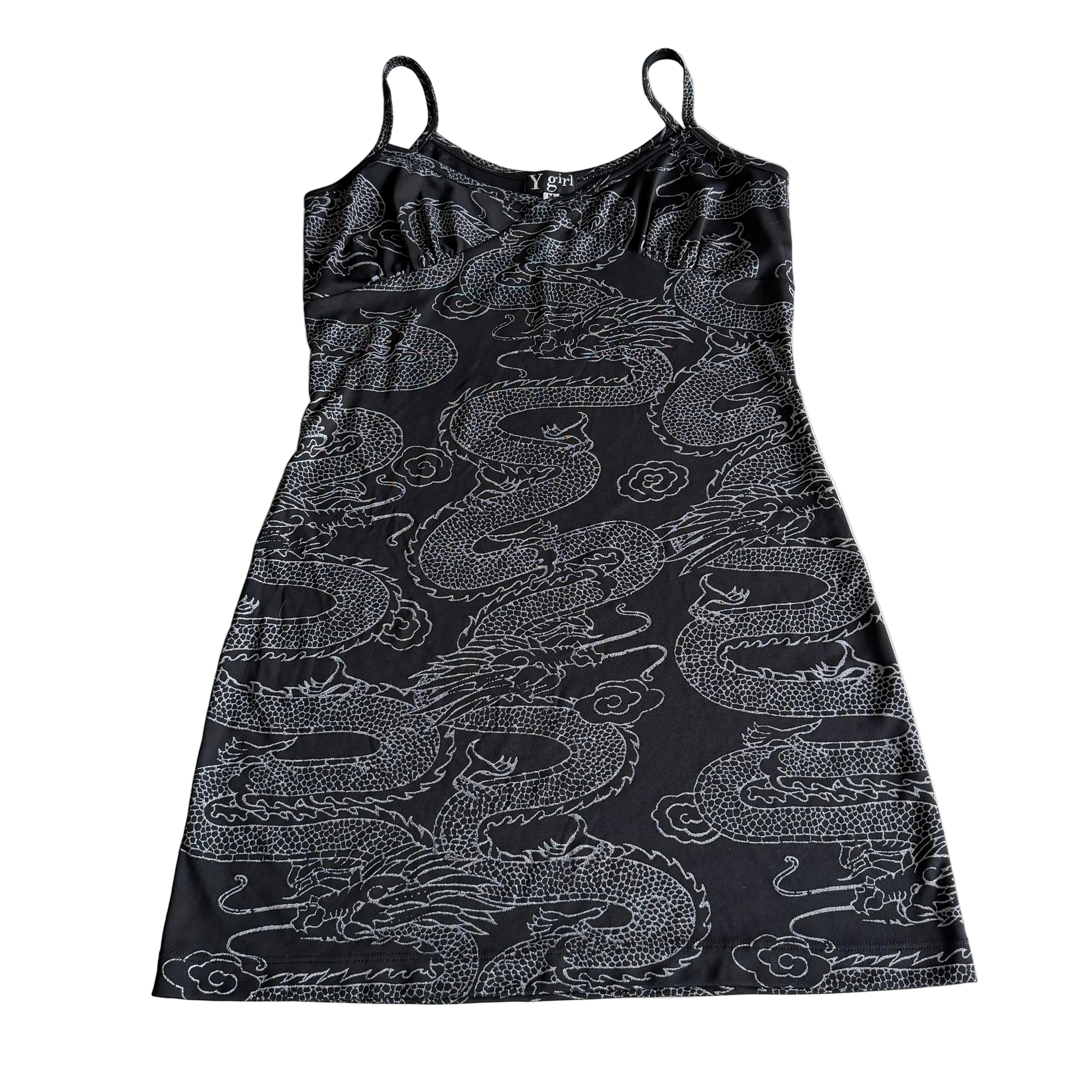 Y2K Slinky Dragon Mini Dress (M)