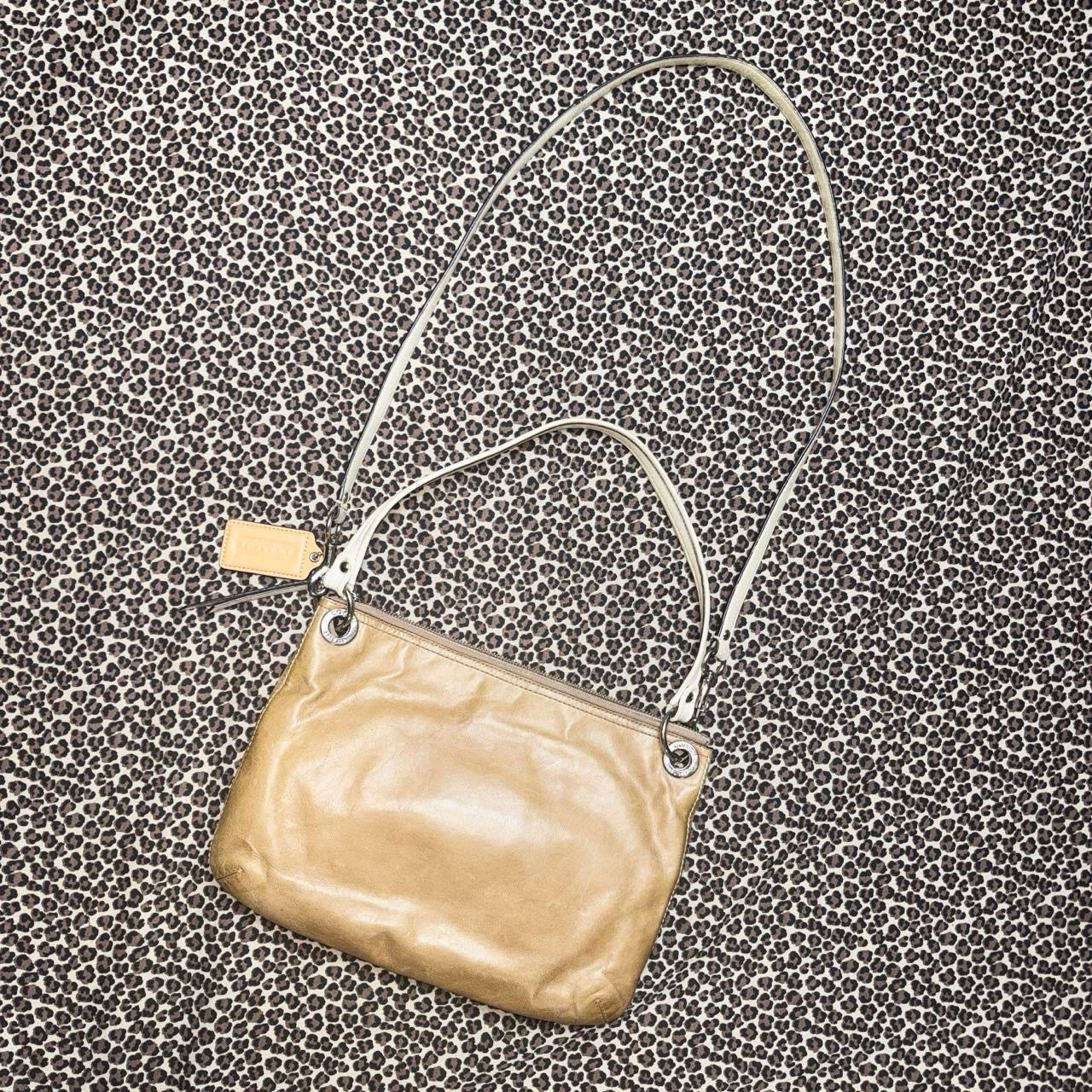 Coach Tan Leather Convertible Crossbody/Shoulder Bag