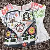 J-Fashion “Gluttons” Road Trip Graphic Slouchy Tee (L)