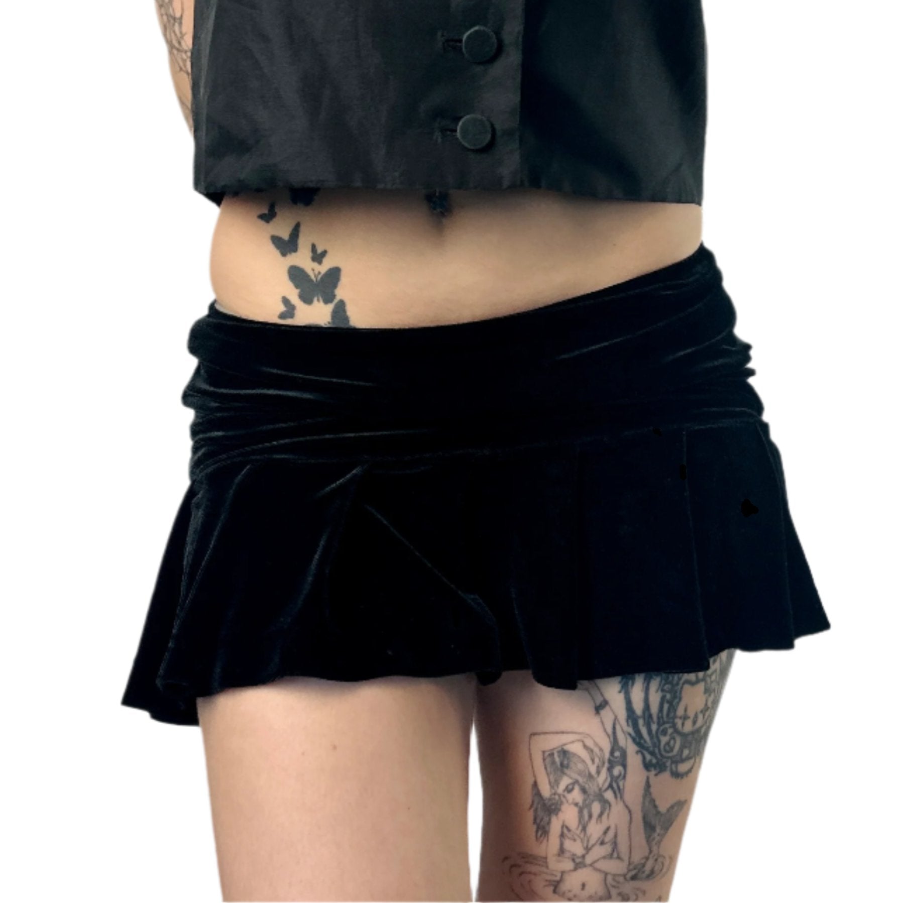 Early 2000s Velvety Mini Skirt (XS)