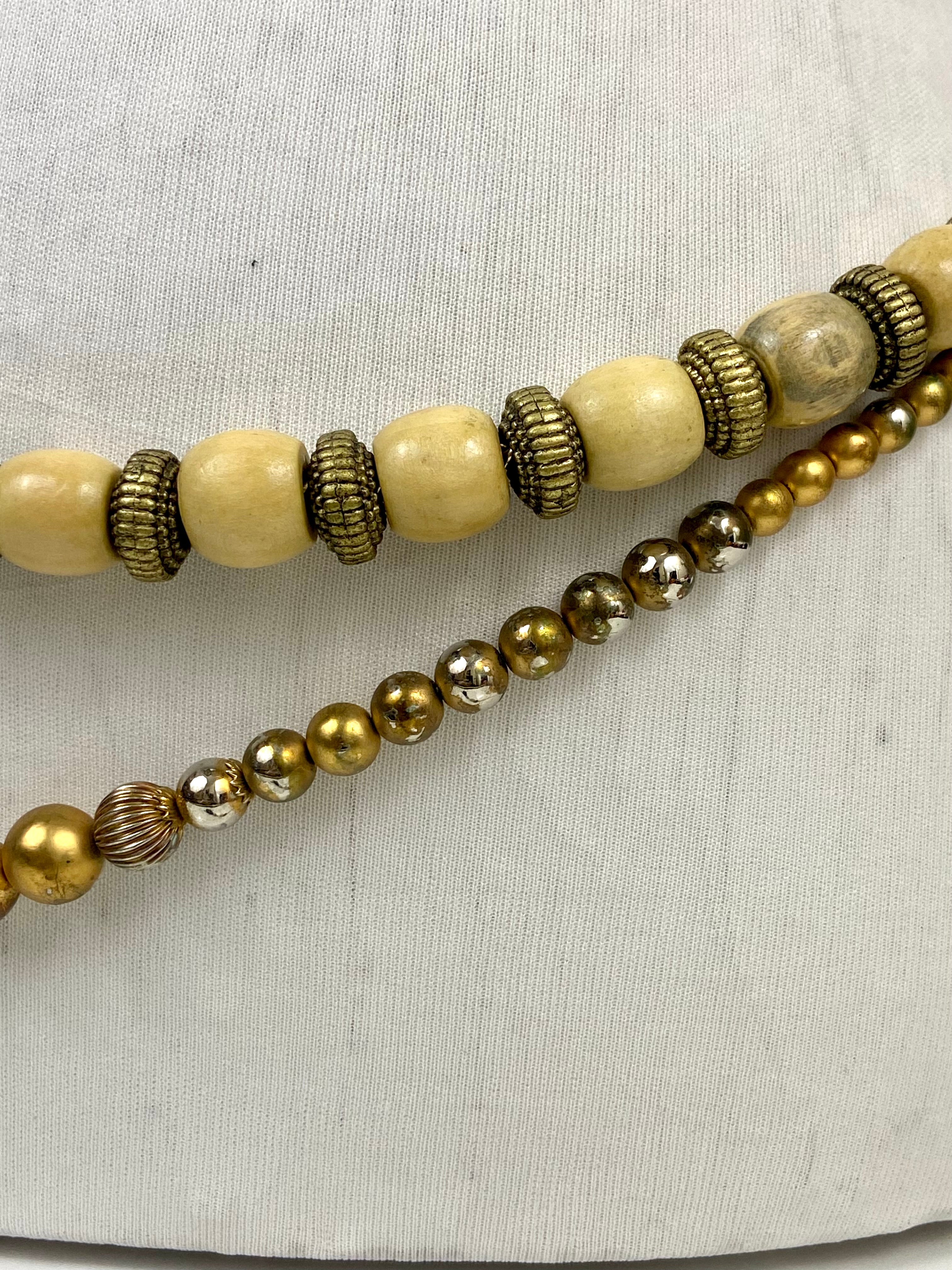 Layered waist beads belt