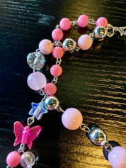 Pinky butterflies choker