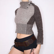 90s Gray Wool Turtleneck (XS)