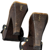 YSL Leather Wooden Kitten Heels (8)