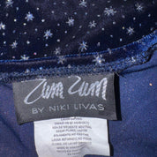 90s Velvet Night Sky Maxi Dress (L)