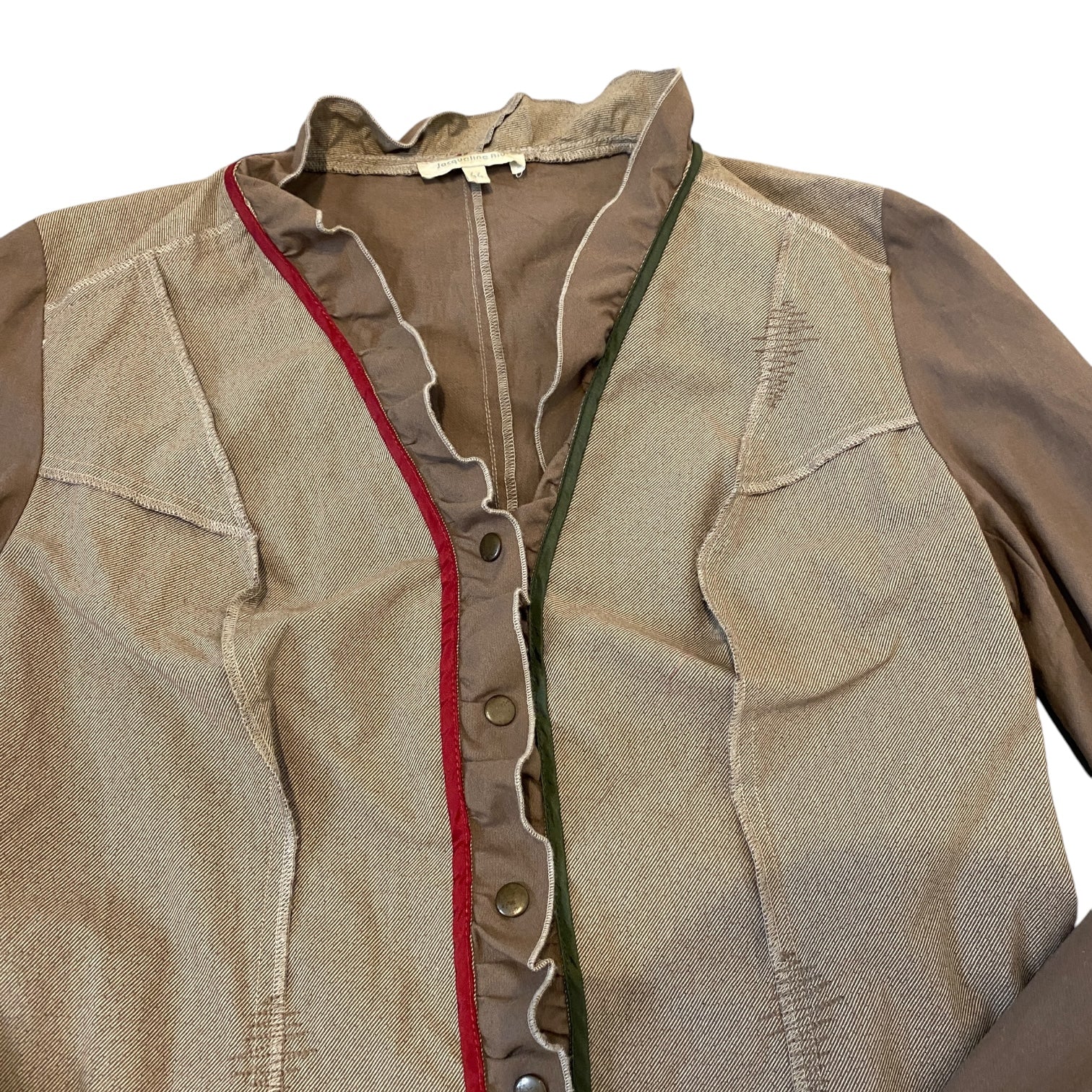 Vintage Parisian Ruffle Button up Blouse (L)