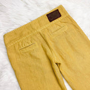 Mustard Yellow Linen Bell Bottoms (XS)