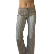 90s Nude Stripe Flares (XS)