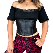 Wilson’s Leather Milkmaid Top (L)
