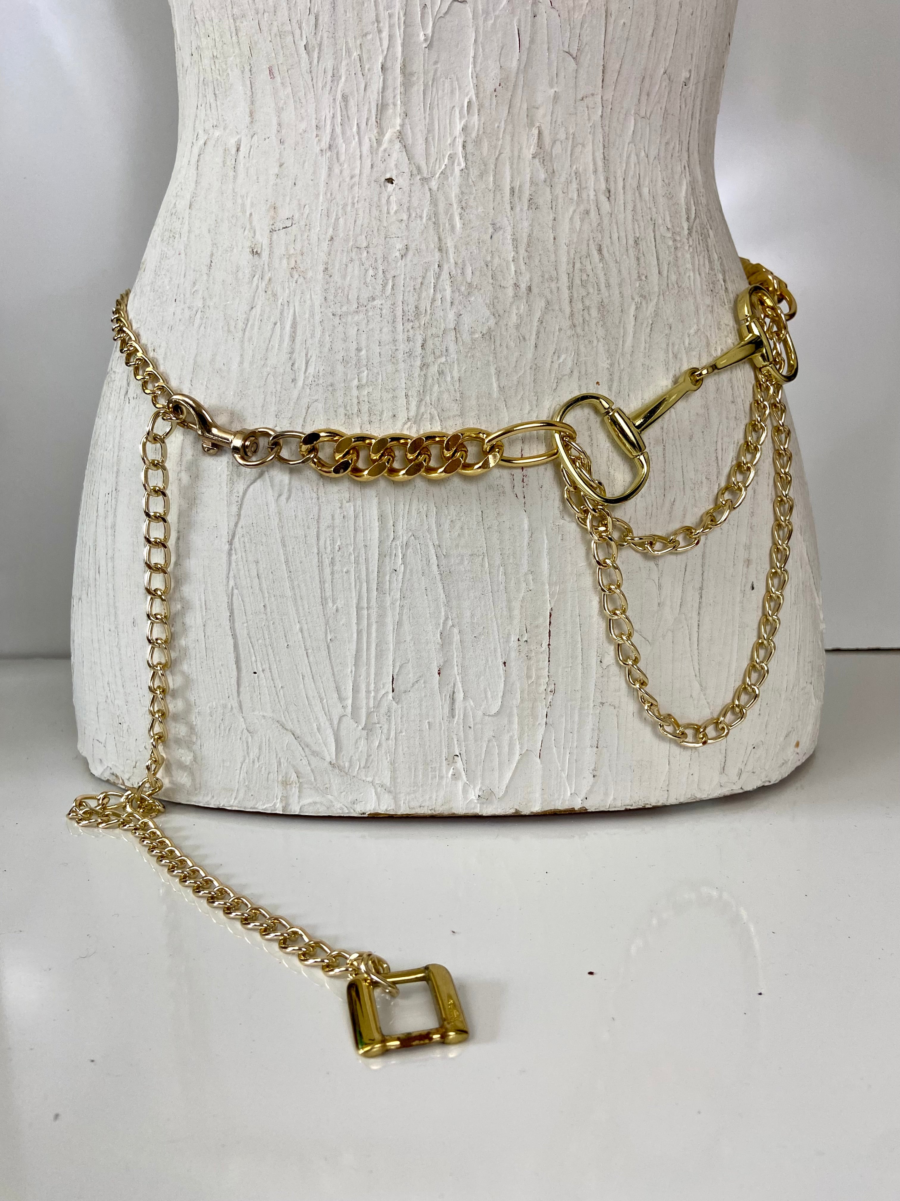 Gold chain belt
