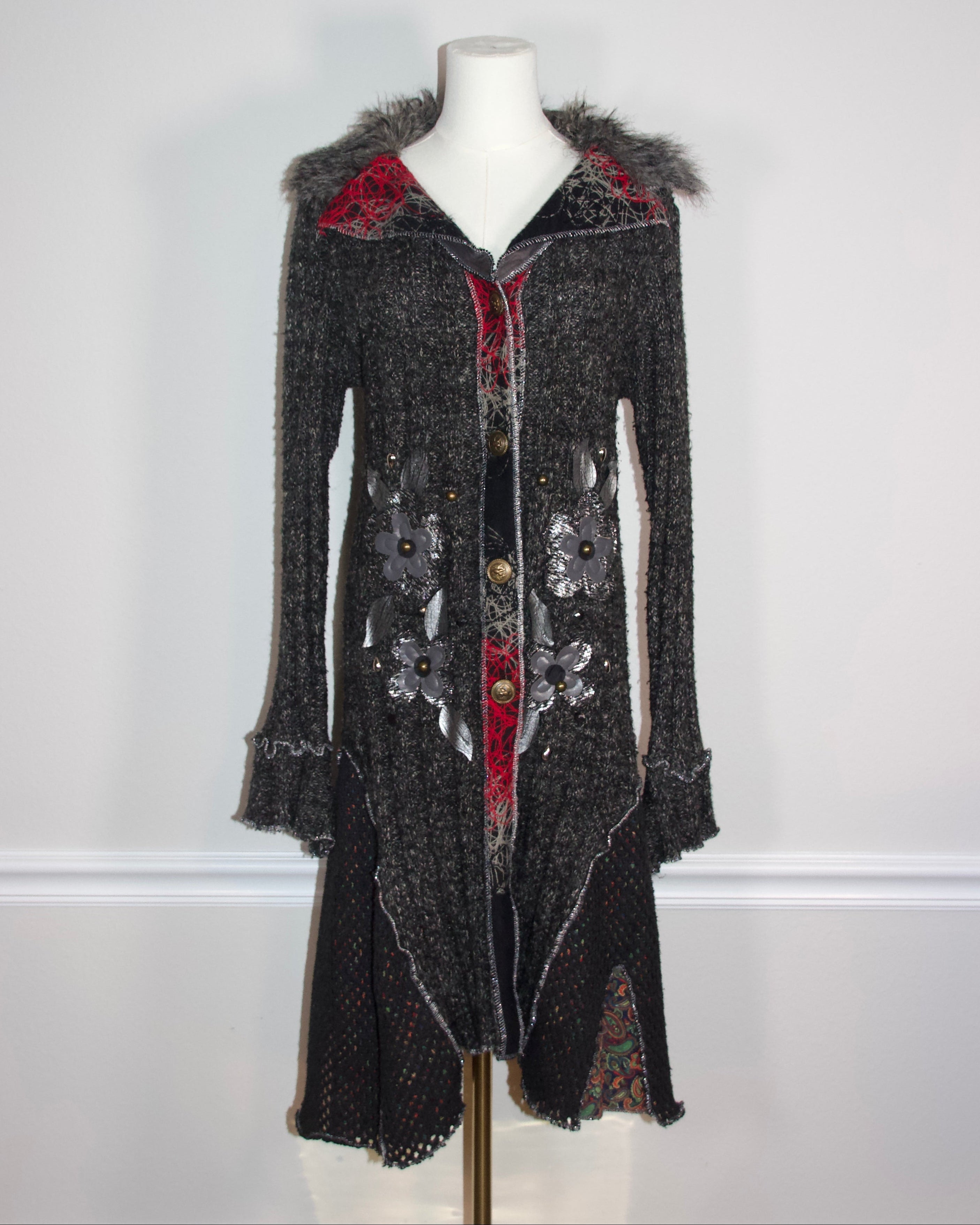 90s Wool Blend Duster Sweater (S/M)