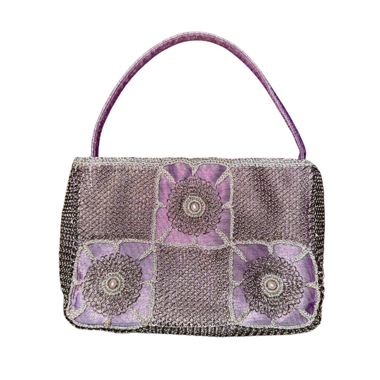 Vintage Lilac Chainmail Mini Bag