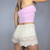Vintage Silk & Lace Bloomer Shorts (S)