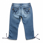 Y2K scrunch denim capris (L)