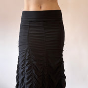 Y2K Noir Ruched Skirt (XS/S)