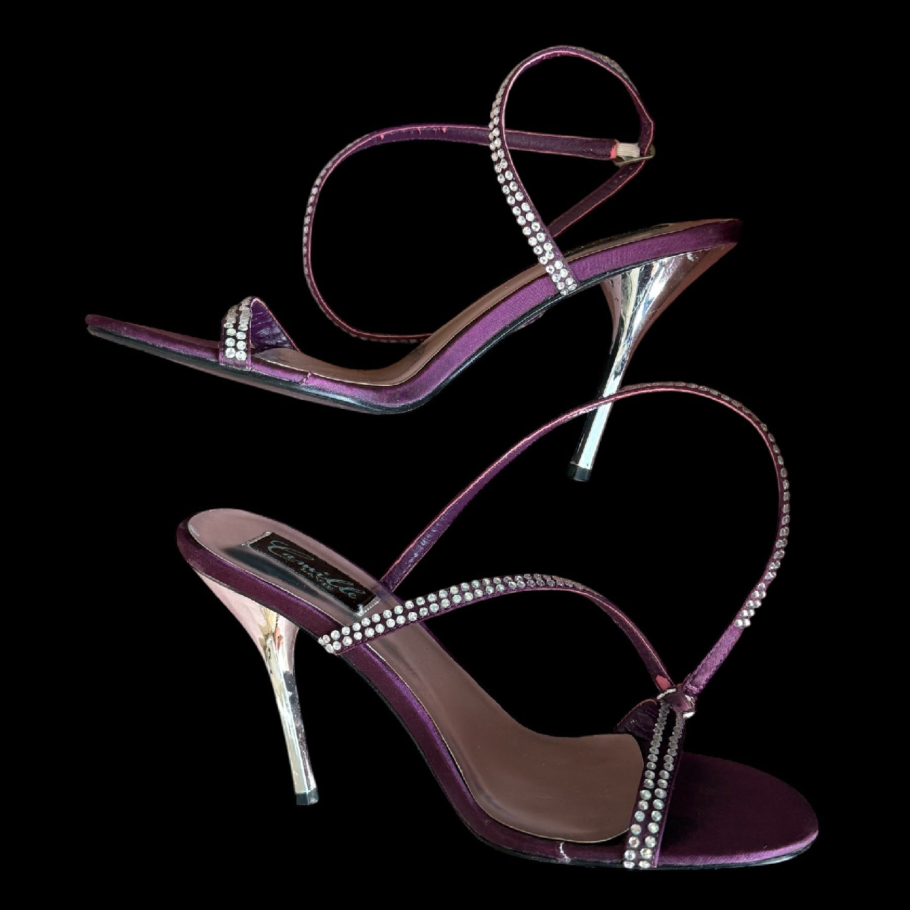 Capollini Paris Purple And Silver Heels (7.5)