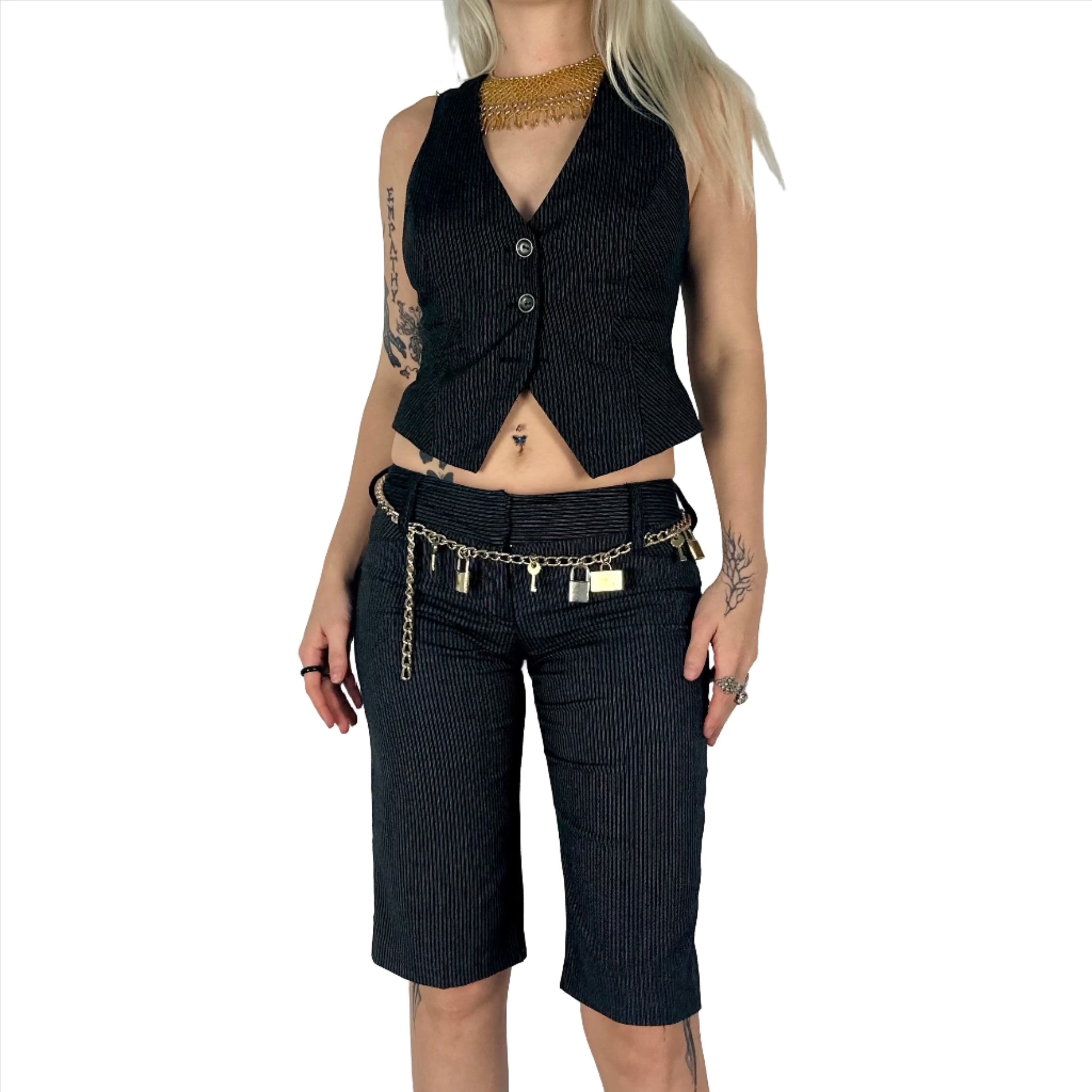 2000s Pinstripe Suit Set (XS)