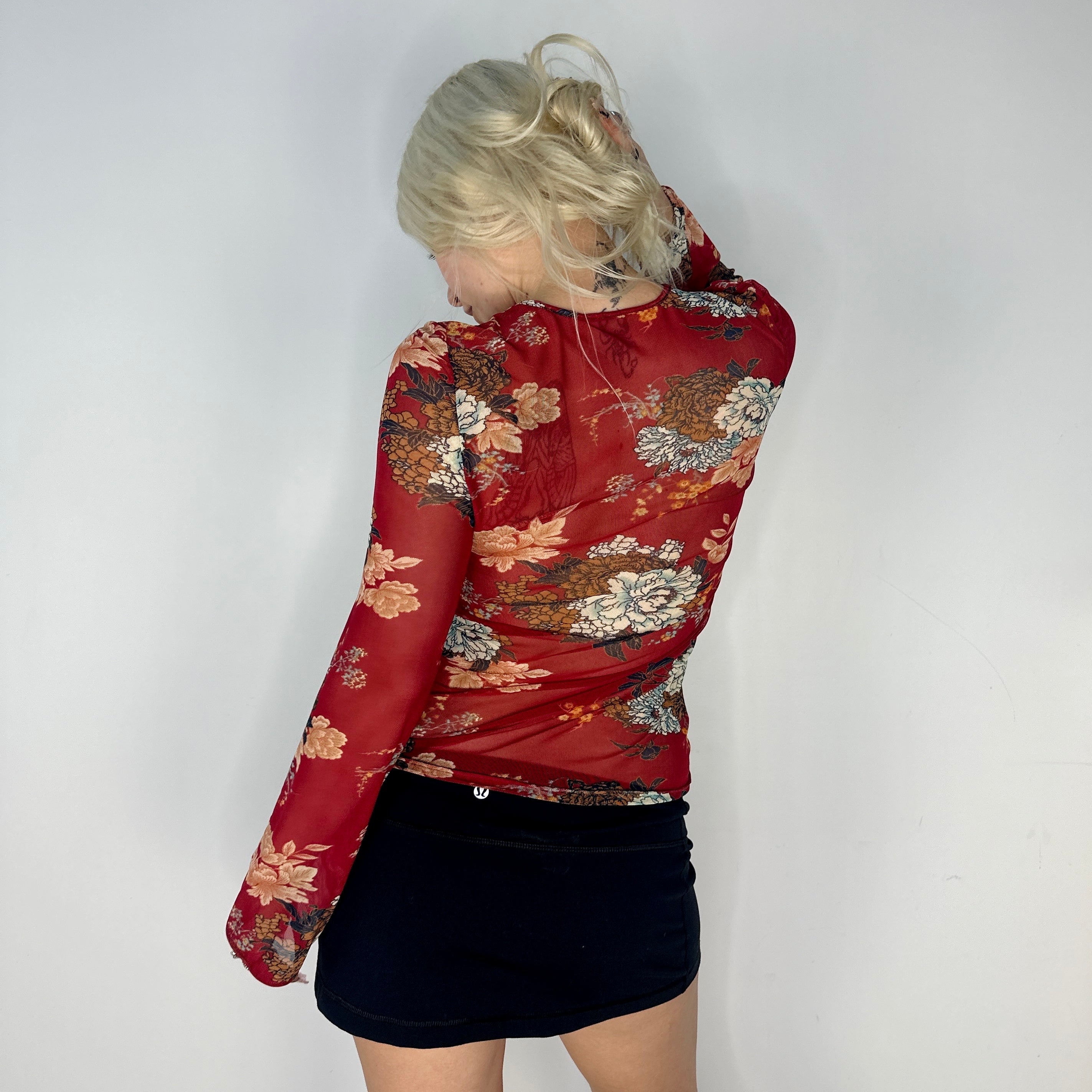 Handmade Floral Micromesh Longsleeve (Medium)