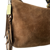 Vintage Brown Suede Coach Bag