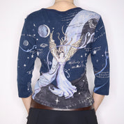 Y2K Beautiful Angel Graphic Tee (M) 