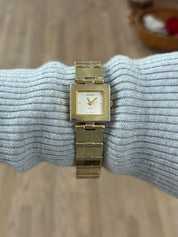 80s gold square Gruen watch