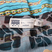 Y2K Patterned Chiffon Drop Waist Camisole (S)