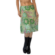 Y2K Medallion Midi Skirt (S/M)