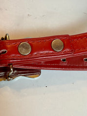 Justin red leather belt