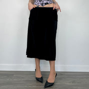 Black Velvet Midi Skirt (XS/S)