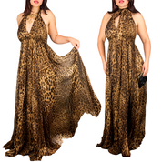 Dolce & Gabbana Silk Leopard Gown (L)