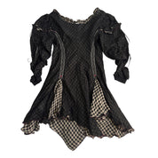 Italian Deconstructed Plaid Mini Dress (M)