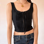 2000s Noir Milkmaid Tank (XS)