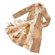 René Derhy Rabbit Fur Cascading Fringe Duster Coat (M)