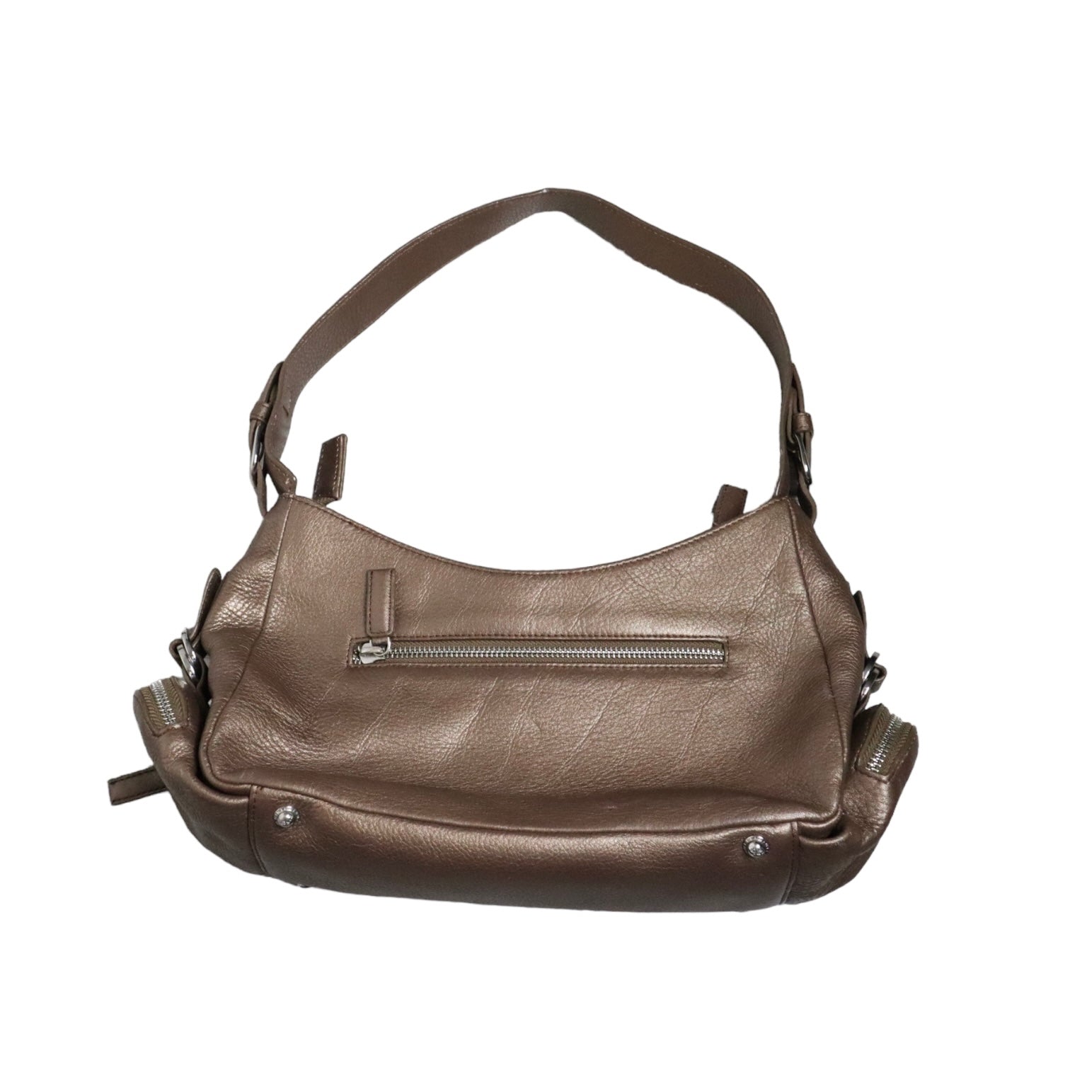Y2K Bronze Italian Leather Shoulder Bag