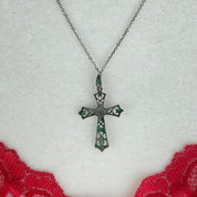 Vintage Silver Filigree Cross Necklace