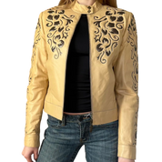 Vintage Floral Moto Jacket (S)