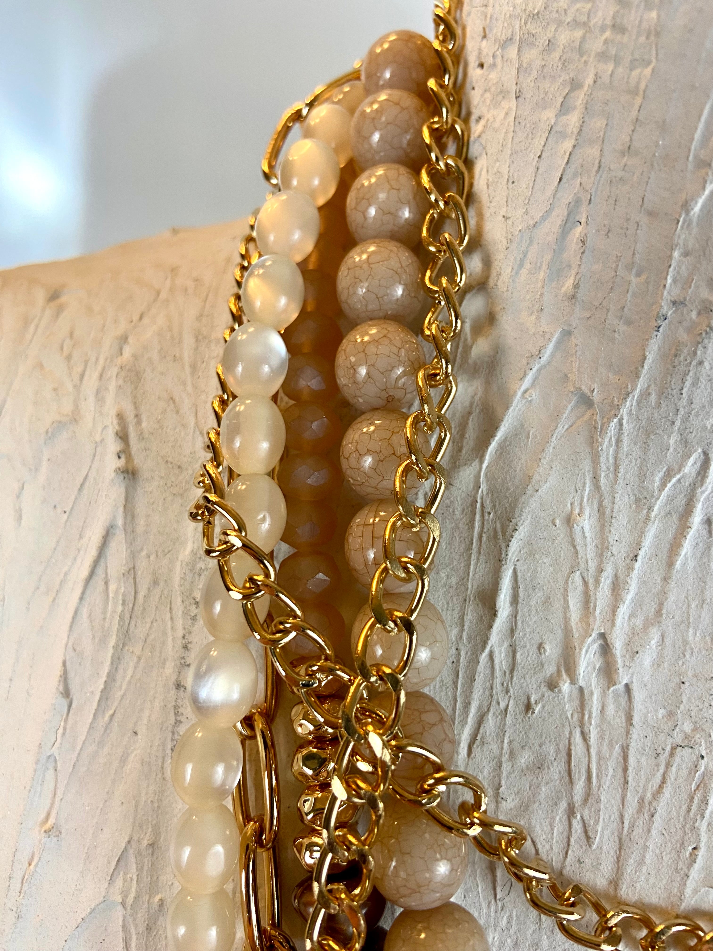 Luxury beads layered belt