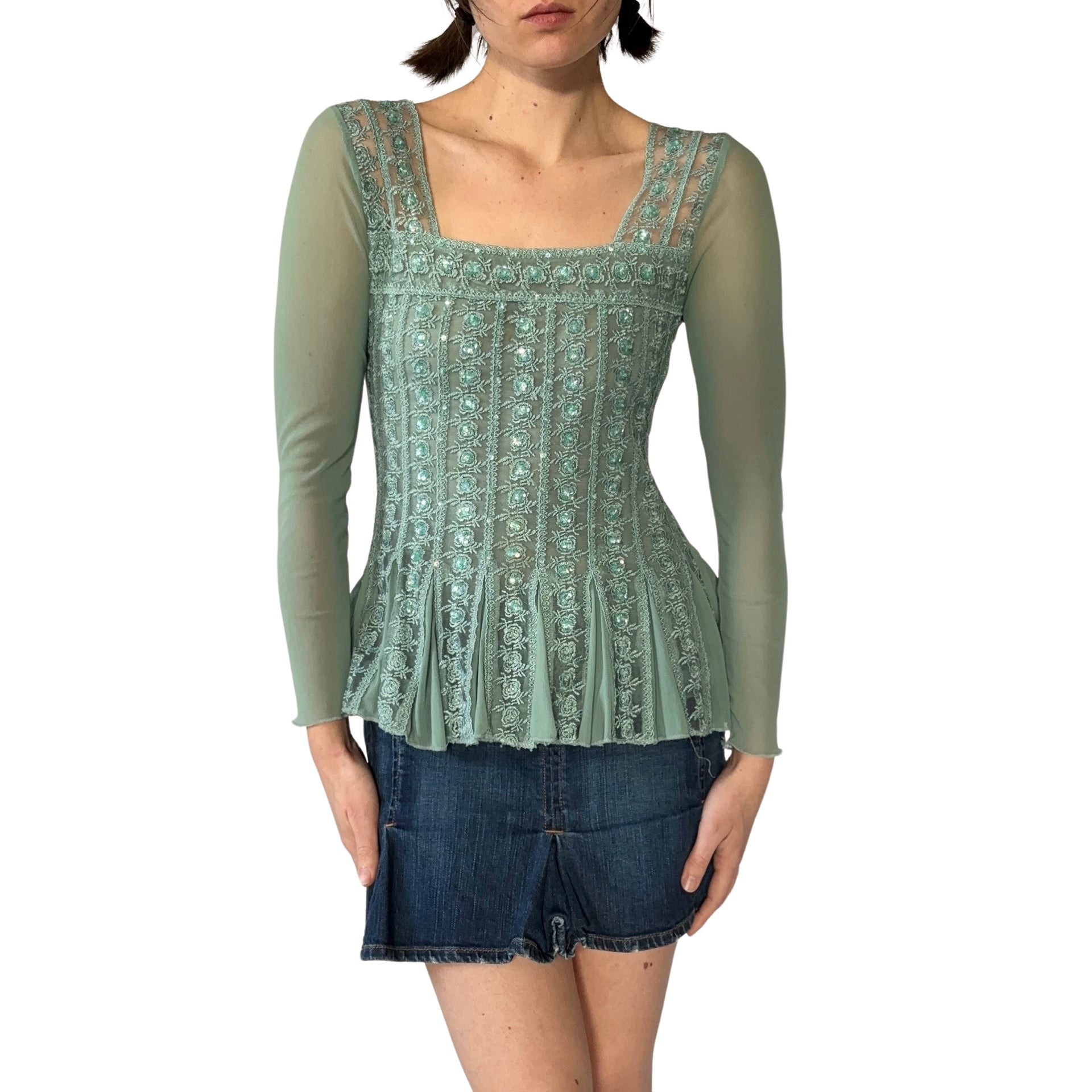 Y2K Fairy Mesh Blouse (S)