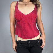 90s Victoria’s Secret Embroidered Silk Cami (S)