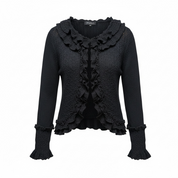 vintage mohair ruffle cardigan whismygoth (XL)