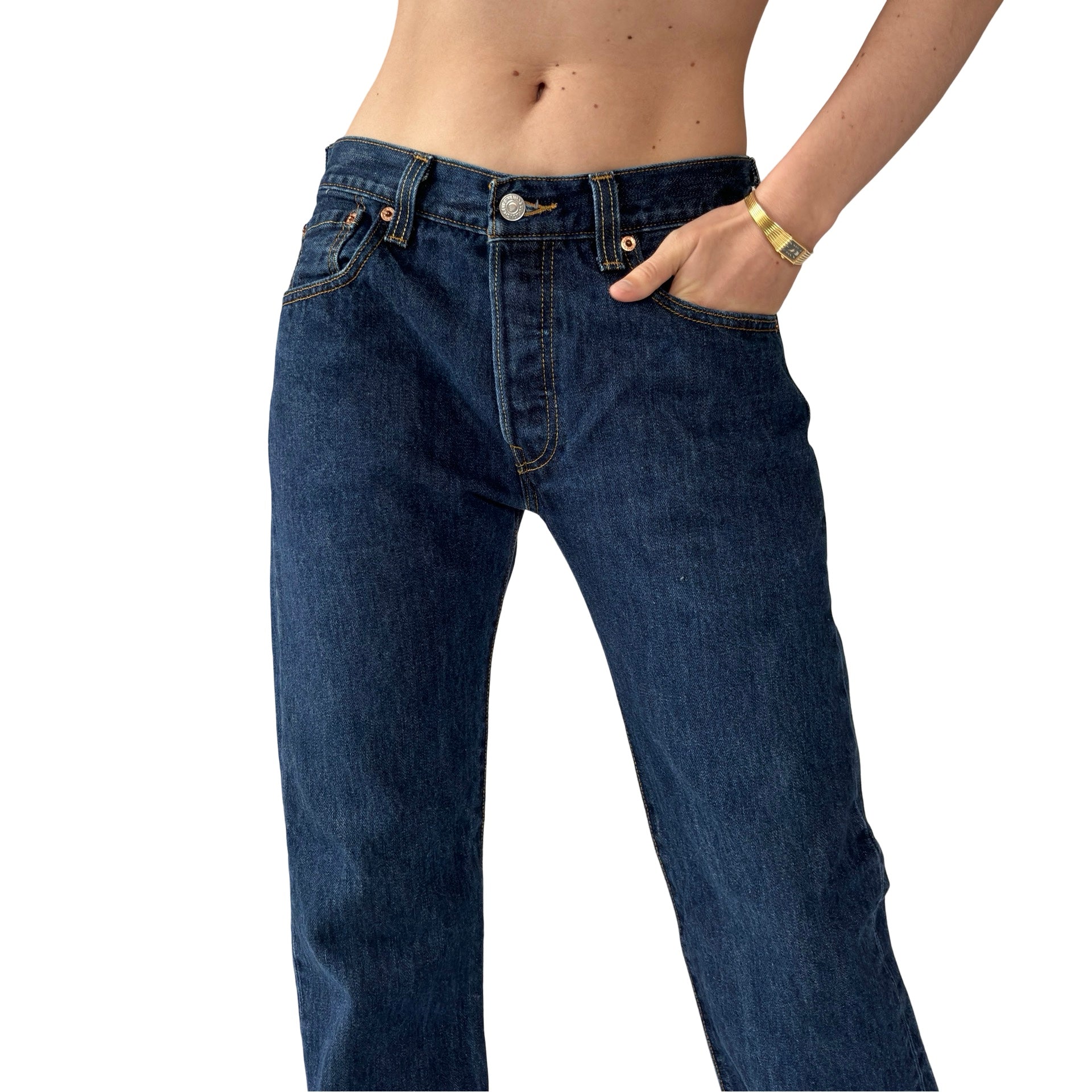 Levi’s Dark Wash 501s (S)