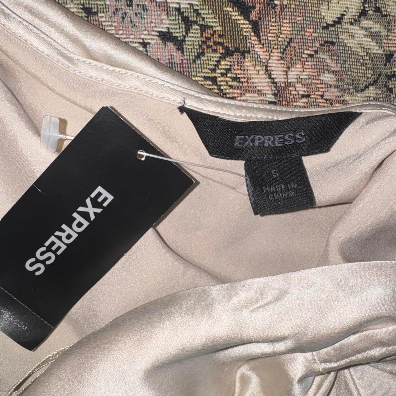 Express Champagne Silk Tank Top (S)