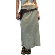 Vintage Real Suede Boho Midi Skirt (S/M)